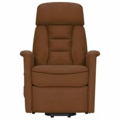 VidaXL Fauteuil inclinable de massage Marron Tissu microfibre -Fauteuils électriques Soldes image 3 329665