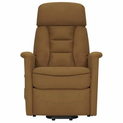 VidaXL Fauteuil inclinable de massage Taupe Tissu microfibre 3 VidaXL Fauteuil inclinable de massage Taupe Tissu microfibre – Image 3
