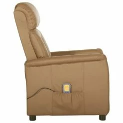 VidaXL Fauteuil de massage inclinable Cappuccino Similicuir -Fauteuils électriques Soldes image 3 329684