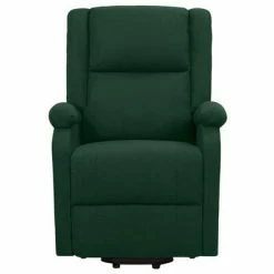 VidaXL Fauteuil de massage inclinable Vert foncé Tissu 8 VidaXL Fauteuil de massage inclinable Vert foncé Tissu -Fauteuils électriques Soldes image 3 329715