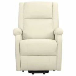 VidaXL Fauteuil de massage inclinable Crème Tissu -Fauteuils électriques Soldes image 3 329718