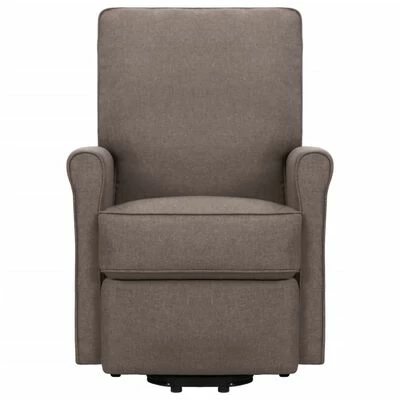 VidaXL Fauteuil de massage inclinable Taupe Tissu 3 VidaXL Fauteuil de massage inclinable Taupe Tissu – Image 3
