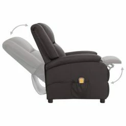 VidaXL Fauteuil de massage inclinable Marron Cuir véritable -Fauteuils électriques Soldes image 3 337052