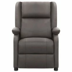 VidaXL Fauteuil de massage inclinable Gris Cuir véritable -Fauteuils électriques Soldes image 3 337054