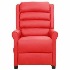 VidaXL Fauteuil de massage inclinable Rouge Similicuir -Fauteuils électriques Soldes image 3 338834