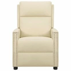 VidaXL Fauteuil de massage inclinable Crème Similicuir -Fauteuils électriques Soldes image 3 338846
