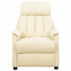 VidaXL Fauteuil de massage inclinable Crème Similicuir -Fauteuils électriques Soldes image 3 338860