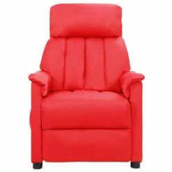 VidaXL Fauteuil de massage inclinable Rouge Similicuir 8 VidaXL Fauteuil de massage inclinable Rouge Similicuir -Fauteuils électriques Soldes image 3 338862