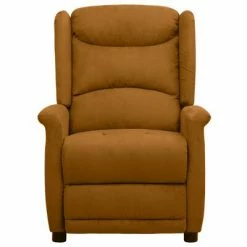 VidaXL Fauteuil inclinable de massage Marron Tissu microfibre -Fauteuils électriques Soldes image 3 338890