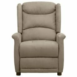 VidaXL Fauteuil de massage inclinable Gris clair Tissu microfibre -Fauteuils électriques Soldes image 3 338892