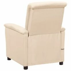 VidaXL Fauteuil de massage inclinable Crème Tissu -Fauteuils électriques Soldes image 3 338915