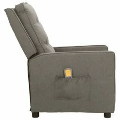 VidaXL Fauteuil de massage inclinable Gris clair Tissu 8 VidaXL Fauteuil de massage inclinable Gris clair Tissu -Fauteuils électriques Soldes image 3 338966