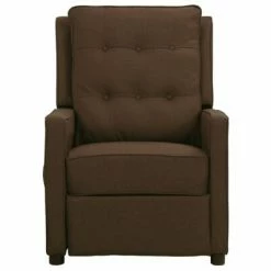VidaXL Fauteuil de massage inclinable Marron foncé Tissu -Fauteuils électriques Soldes image 3 338971