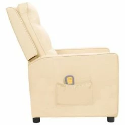 VidaXL Fauteuil de massage inclinable Crème Tissu 8 VidaXL Fauteuil de massage inclinable Crème Tissu -Fauteuils électriques Soldes image 3 338975