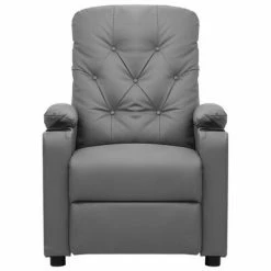 VidaXL Fauteuil de massage inclinable Gris Similicuir -Fauteuils électriques Soldes image 3 339133