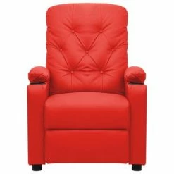 VidaXL Fauteuil de massage inclinable Rouge Similicuir -Fauteuils électriques Soldes image 3 339134