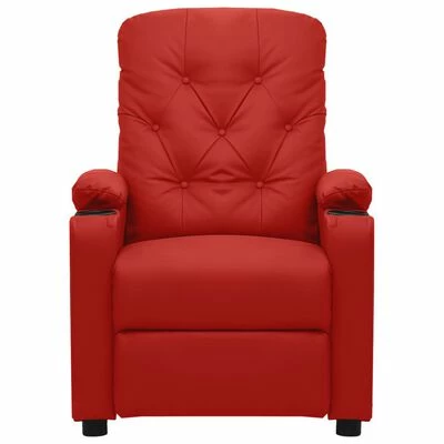 VidaXL Fauteuil de massage inclinable Rouge bordeaux Similicuir 3 VidaXL Fauteuil de massage inclinable Rouge bordeaux Similicuir – Image 3