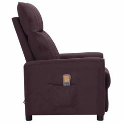 VidaXL Fauteuil de massage inclinable Violet Tissu -Fauteuils électriques Soldes image 3 342272