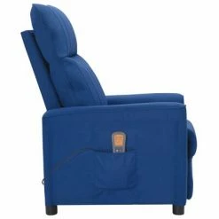 VidaXL Fauteuil de massage inclinable Bleu Tissu -Fauteuils électriques Soldes image 3 342275