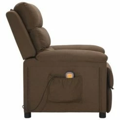 VidaXL Fauteuil de massage inclinable Marron Tissu -Fauteuils électriques Soldes image 3 342355