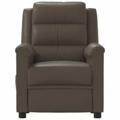 VidaXL Fauteuil de massage inclinable Gris Similicuir -Fauteuils électriques Soldes image 3 342373