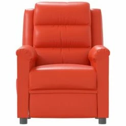 VidaXL Fauteuil de massage inclinable Rouge Similicuir -Fauteuils électriques Soldes image 3 342375