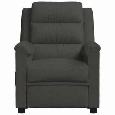 VidaXL Fauteuil de massage inclinable Gris foncé Velours 3 VidaXL Fauteuil de massage inclinable Gris foncé Velours – Image 3