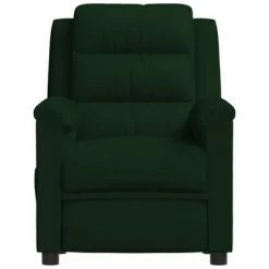 VidaXL Fauteuil de massage inclinable Vert foncé Velours -Fauteuils électriques Soldes image 3 342390
