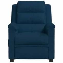 VidaXL Fauteuil de massage inclinable Bleu Velours -Fauteuils électriques Soldes image 3 342398
