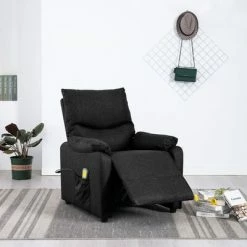 VidaXL Fauteuil de massage inclinable Noir Tissu -Fauteuils électriques Soldes image 3 342461