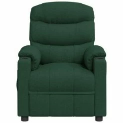 VidaXL Fauteuil de massage inclinable Vert foncé Tissu -Fauteuils électriques Soldes image 3 348088