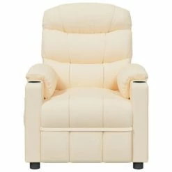 VidaXL Fauteuil de massage inclinable Crème Tissu -Fauteuils électriques Soldes image 3 348091
