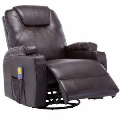 VidaXL Fauteuil à bascule de massage Marron Similicuir 9 VidaXL Fauteuil à bascule de massage Marron Similicuir -Fauteuils électriques Soldes image 4 246636