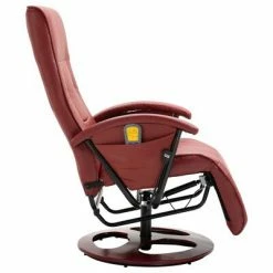 VidaXL Fauteuil de massage Rouge bordeaux Similicuir -Fauteuils électriques Soldes image 4 248457