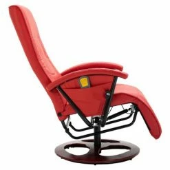 VidaXL Fauteuil de massage Rouge Similicuir -Fauteuils électriques Soldes image 4 248458