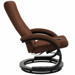 VidaXL Fauteuil de massage avec repose-pieds Marron Tissu en daim -Fauteuils électriques Soldes image 4 248472