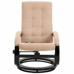 VidaXL Fauteuil de massage avec repose-pieds Crème Tissu en daim 9 VidaXL Fauteuil de massage avec repose-pieds Crème Tissu en daim -Fauteuils électriques Soldes image 4 248473