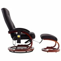 VidaXL Fauteuil de massage avec repose-pieds Marron Similicuir 9 VidaXL Fauteuil de massage avec repose-pieds Marron Similicuir -Fauteuils électriques Soldes image 4 248604