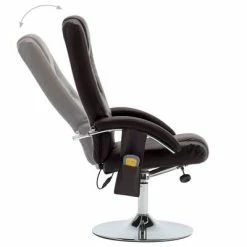 VidaXL Fauteuil de massage avec repose-pied Marron Similicuir -Fauteuils électriques Soldes image 4 248661