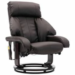 VidaXL Fauteuil de massage TV Marron Similicuir -Fauteuils électriques Soldes image 4 248681