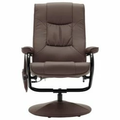 VidaXL Fauteuil de massage avec repose-pied Marron Similicuir 9 VidaXL Fauteuil de massage avec repose-pied Marron Similicuir -Fauteuils électriques Soldes image 4 249304