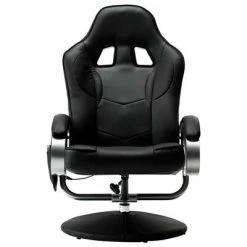 VidaXL Fauteuil de massage avec repose-pied Noir Similicuir -Fauteuils électriques Soldes image 4 249328