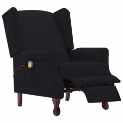 VidaXL Fauteuil inclinable de massage Noir Tissu -Fauteuils électriques Soldes image 4 282213