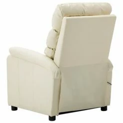 VidaXL Fauteuil de massage inclinable Crème Similicuir 9 VidaXL Fauteuil de massage inclinable Crème Similicuir -Fauteuils électriques Soldes image 4 289690