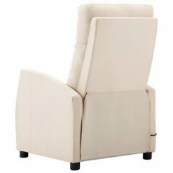 VidaXL Fauteuil de massage inclinable Crème Tissu -Fauteuils électriques Soldes image 4 289715