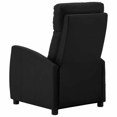 VidaXL Fauteuil de massage inclinable Noir Similicuir 4 VidaXL Fauteuil de massage inclinable Noir Similicuir – Image 4