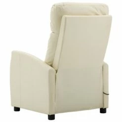 VidaXL Fauteuil de massage inclinable Crème Similicuir -Fauteuils électriques Soldes image 4 289724