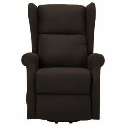 VidaXL Fauteuil de massage inclinable Marron foncé Tissu 9 VidaXL Fauteuil de massage inclinable Marron foncé Tissu -Fauteuils électriques Soldes image 4 289745