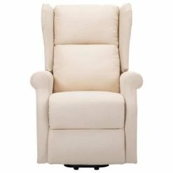 VidaXL Fauteuil de massage inclinable Crème Tissu -Fauteuils électriques Soldes image 4 289749