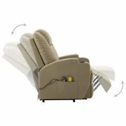 VidaXL Fauteuil inclinable de massage Cappuccino Similicuir -Fauteuils électriques Soldes image 4 289763
